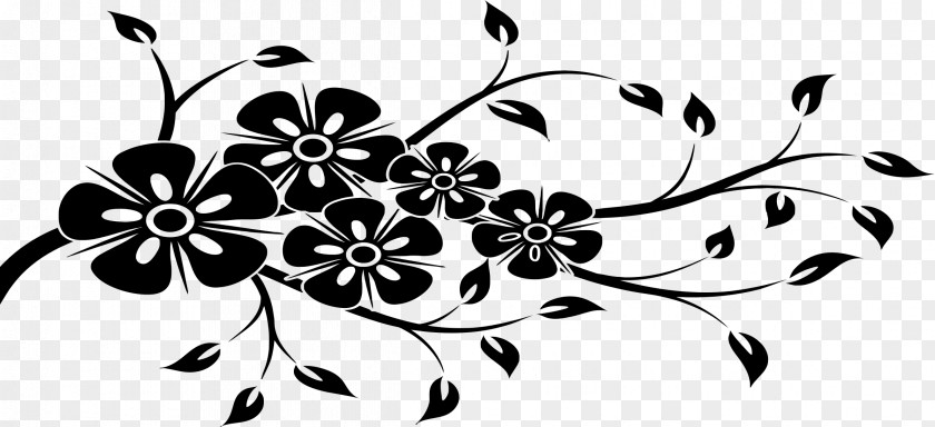Flourish Flower Silhouette Clip Art PNG