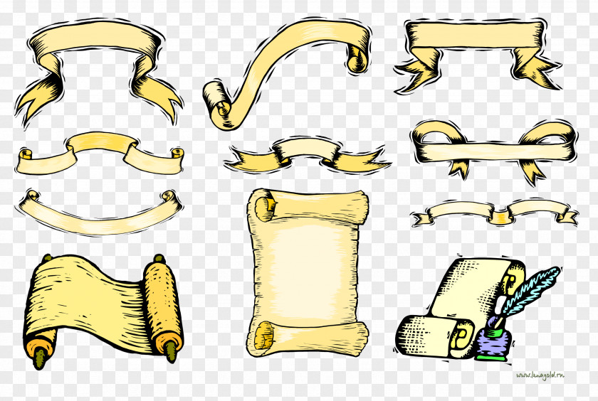 Parchment Text Drawing Scroll Vignette Clip Art PNG
