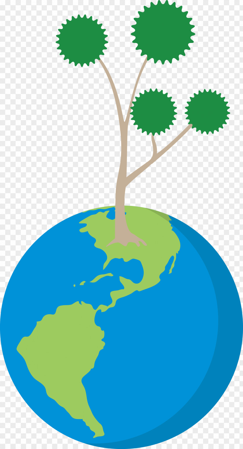 Earth Tree Go Green PNG