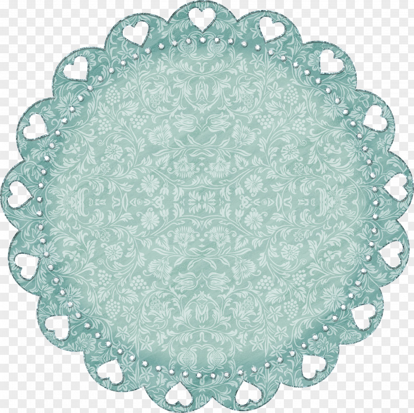 Green Circle Pattern Cloth Scallop Template Clip Art PNG