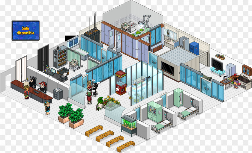 Habbo Hospital Hotel House Month PNG