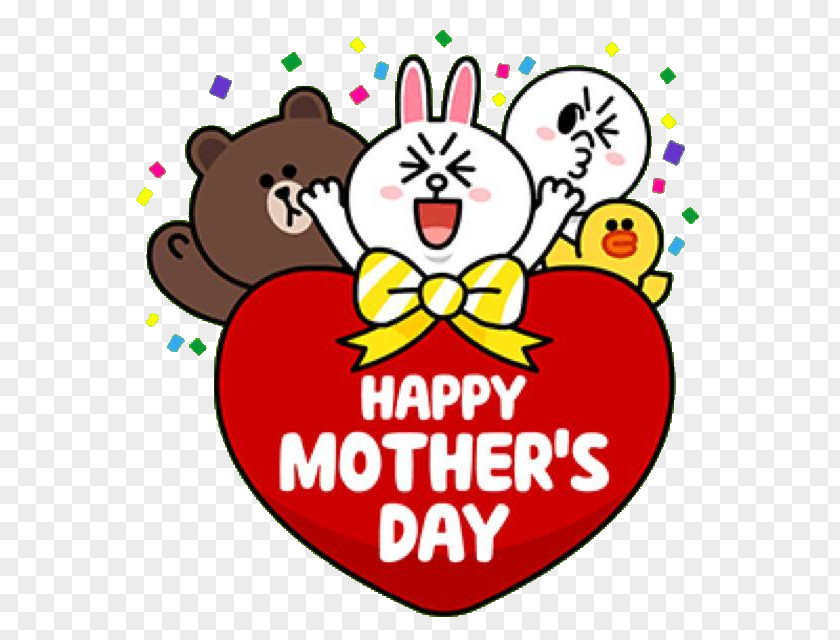 Mother's Day Sticker Line Friends Parents' PNG