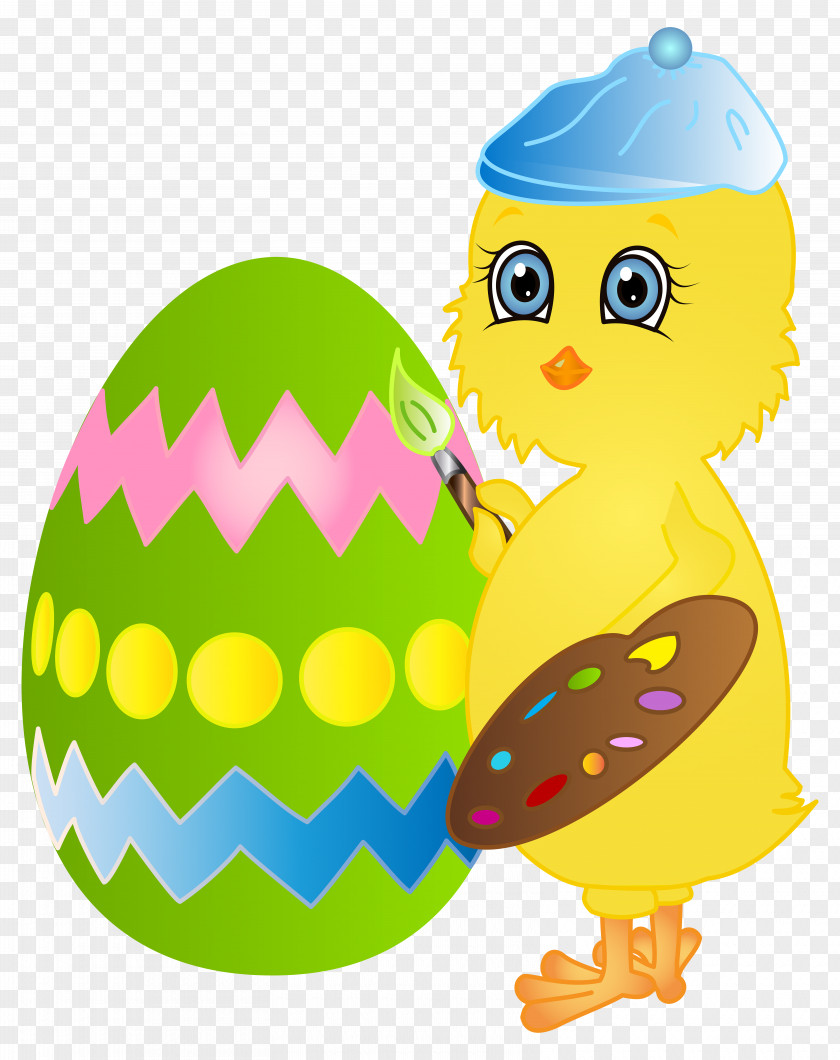Watercolor Egg Chicken Red Easter Clip Art PNG