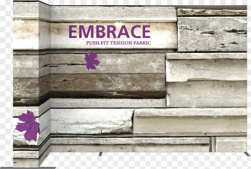 Embrace Textile Trade Show Display Silicone Shape Tension PNG