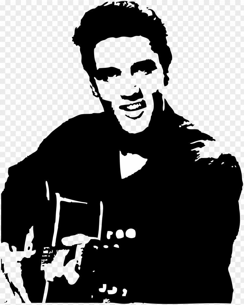 Silhouette Elvis Presley Jailhouse Rock Portrait PNG