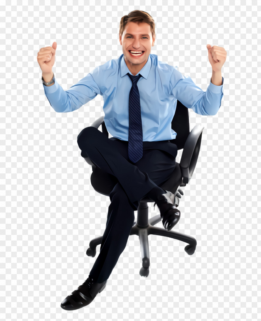 Thumb Business Sitting Office Chair Arm Gesture PNG