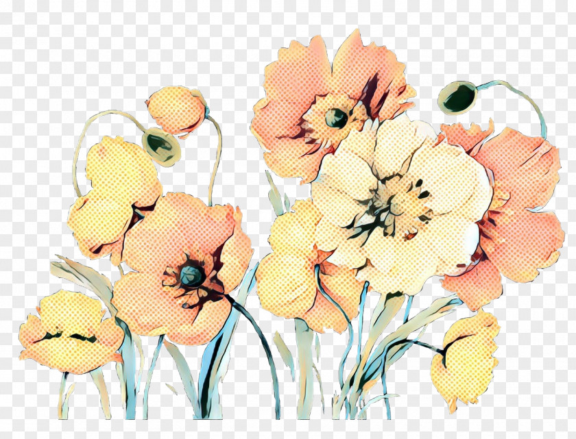 Artificial Flower Anemone Watercolor Background PNG