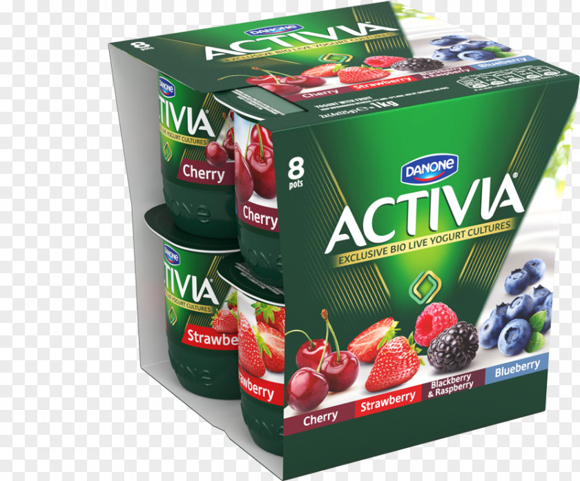 Raspberry Berry Activia Yoghurt Fruit Danone PNG
