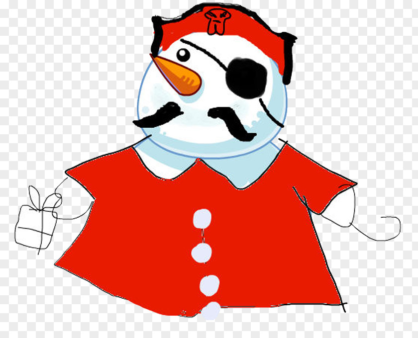 Cartoon Snowman Pirate Drawing PNG