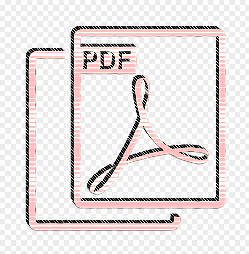 Pink Pdf Icon PNG