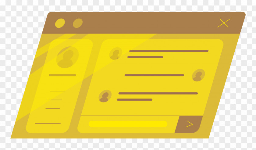 Yellow Font Line Meter Material PNG