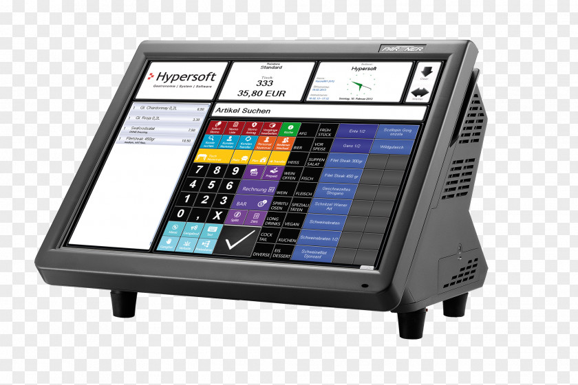 ALL IN ONE Point Of Sale Electronic Visual Display Device Computer Terminal Hardware PNG