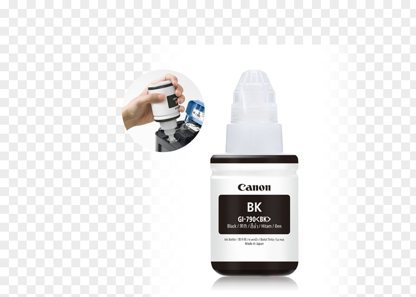 Ink Spill Cartridge Canon Printer Black PNG