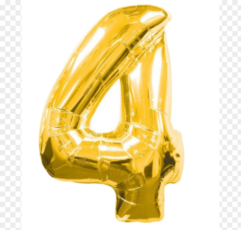 Balloon Mylar Gold Birthday Party PNG