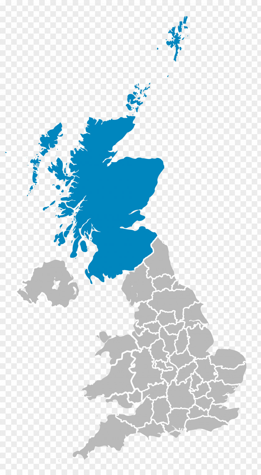 England Vector Map Blank PNG
