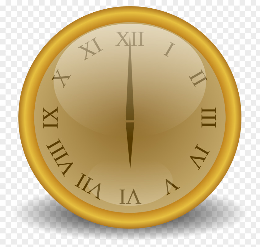 Golden Numbers Clock Face Clip Art PNG