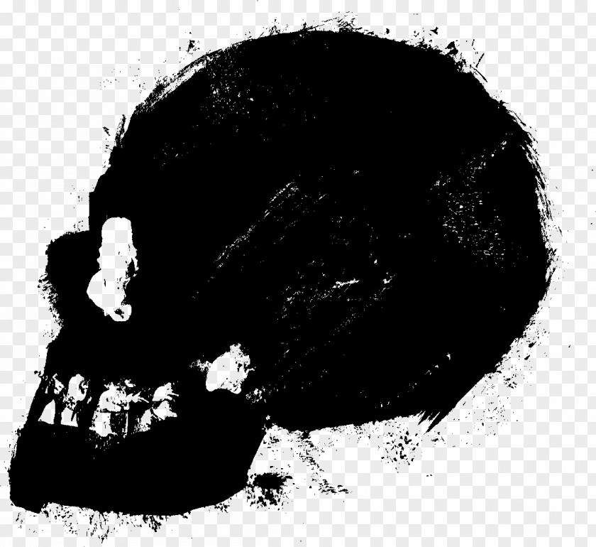Grunge Skull Clip Art PNG