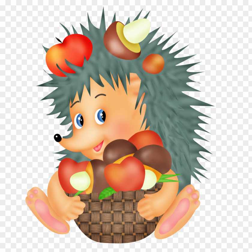 Hedgehog And Fruit Diary LiveInternet Blog Clip Art PNG