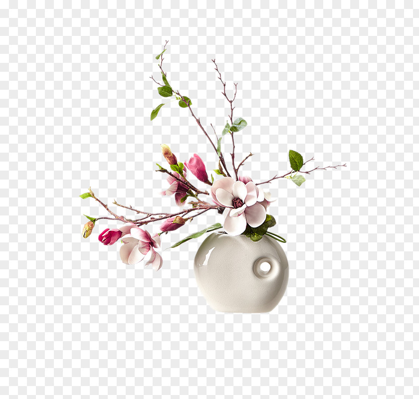 White Ceramic Vase Floral Art Bedside Tables Cabinetry Drawer Stool PNG