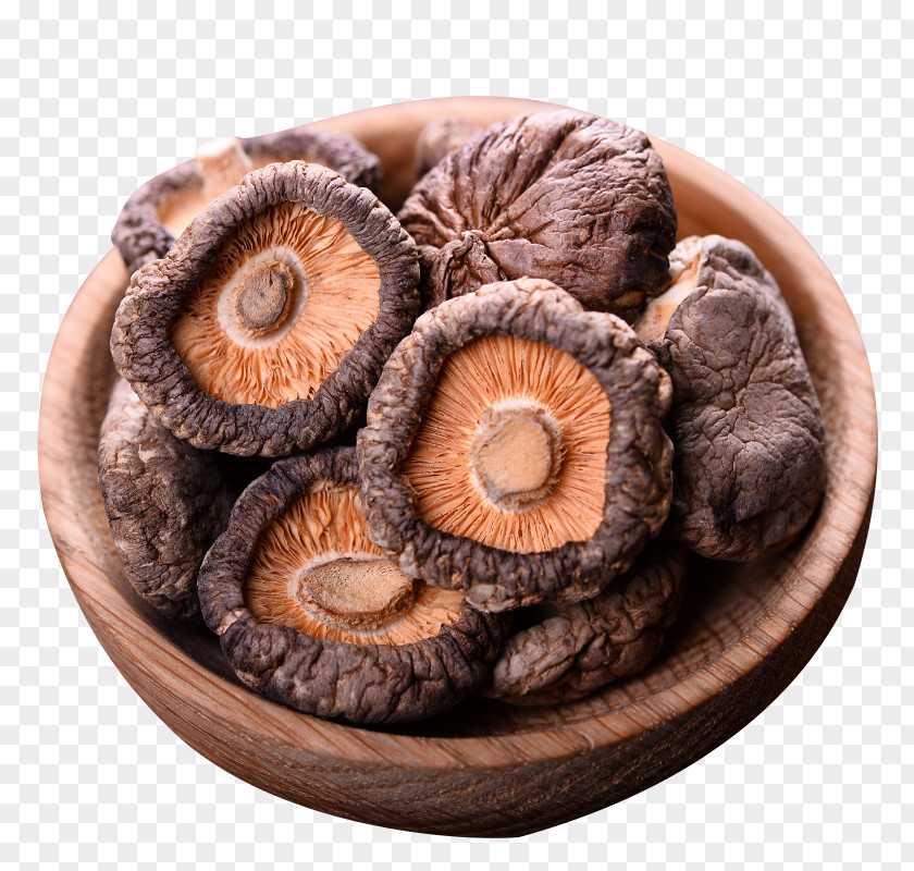 A Bowl Of Mushrooms Mushroom Shiitake Red Cooking Fungus PNG