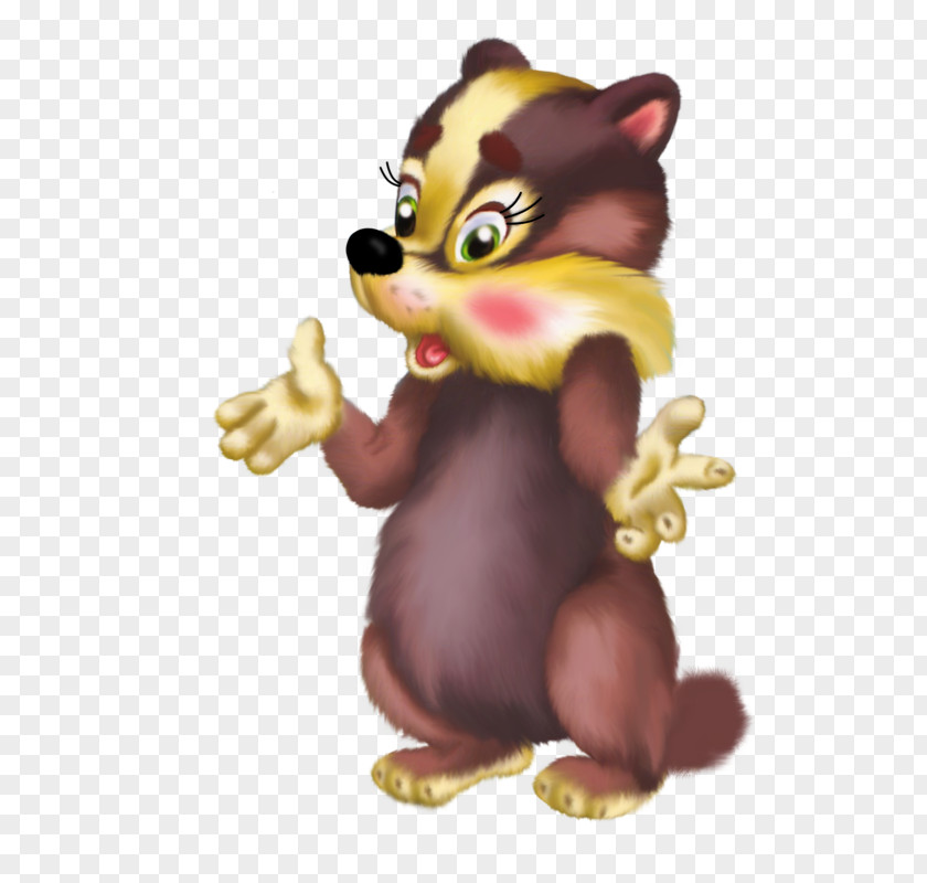 Hand-painted Squirrel Letter Raccoon Be PNG