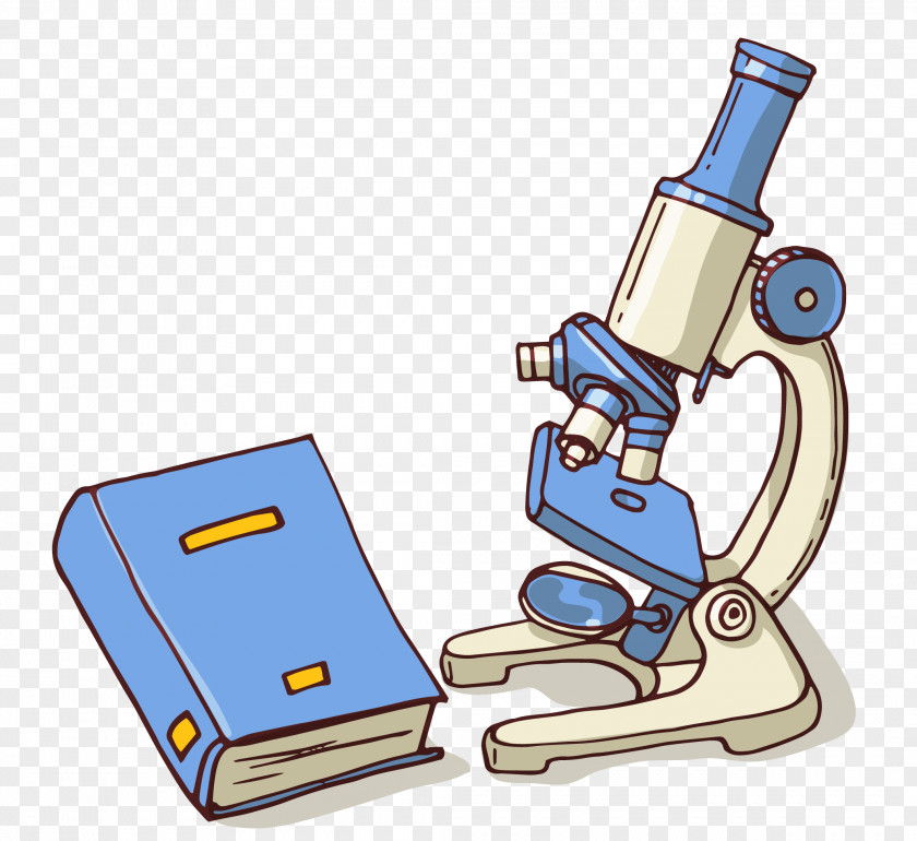 Microscope And Books Vector Chemistry PNG