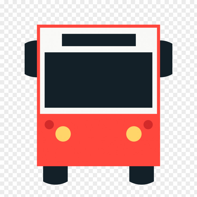 Red Bus Trolleybus Emoji Stop SMS PNG