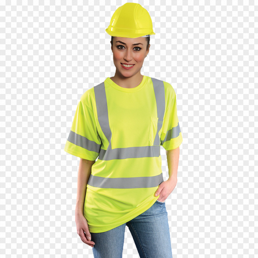 T-shirt Hard Hats High-visibility Clothing Sleeve PNG