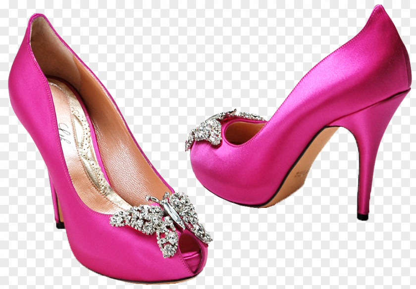 Dress Shoe Fuchsia High-heeled Court PNG