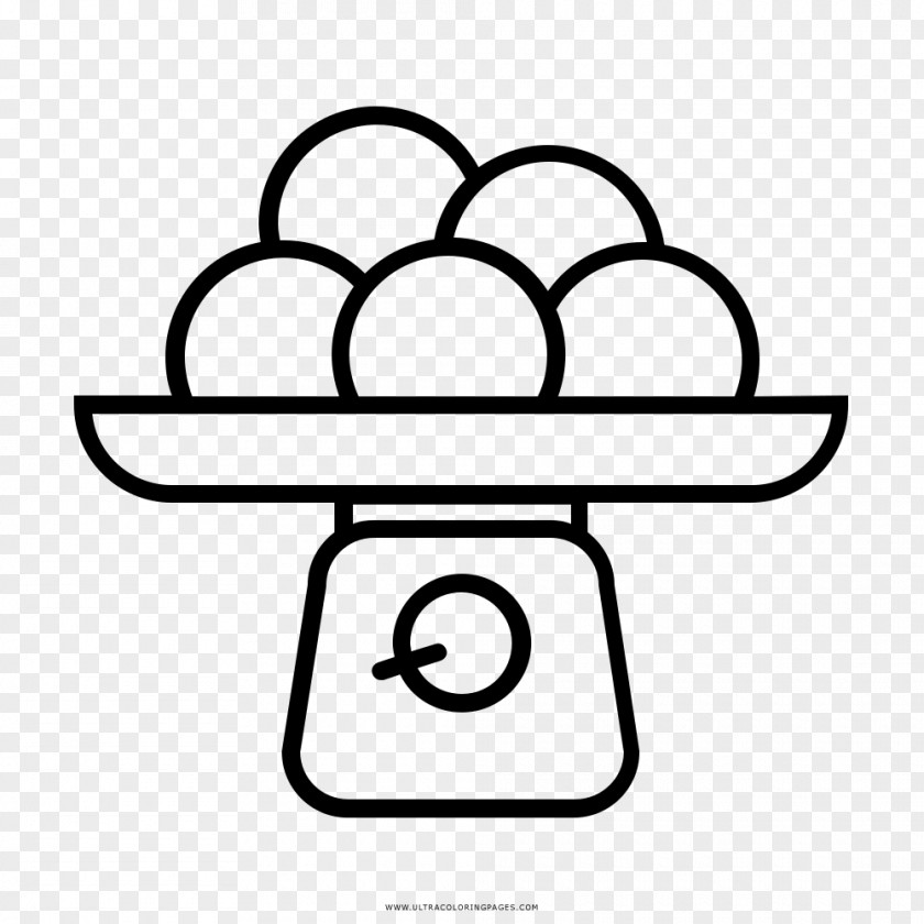Kitchen Measuring Scales Drawing Coloring Book PNG