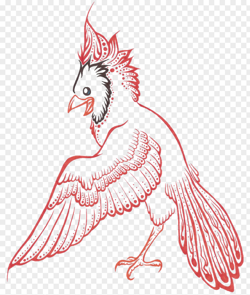 Rooster Illustration Sketch Line Art Clip PNG