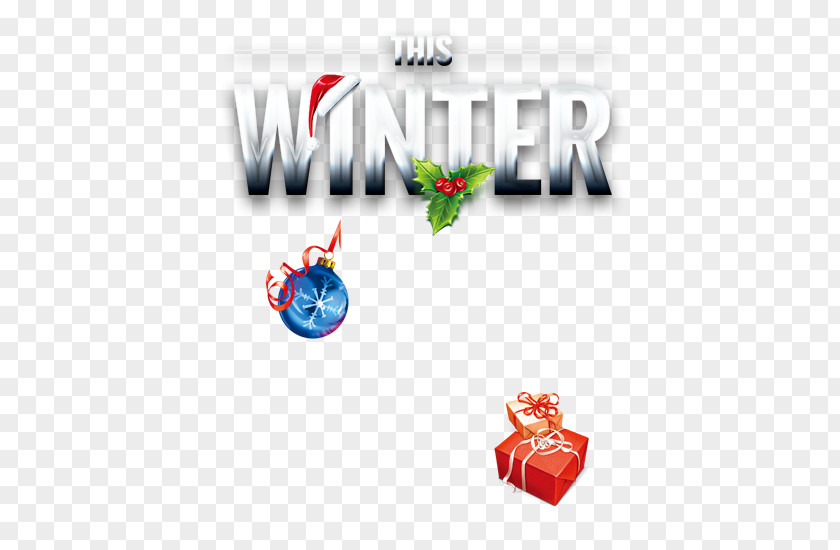 Winter English WordArt Christmas PNG