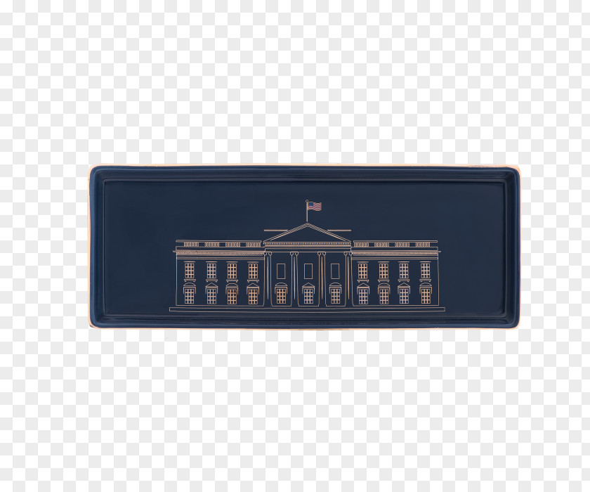 Office Tray Porcelain White House Cobalt Blue PNG