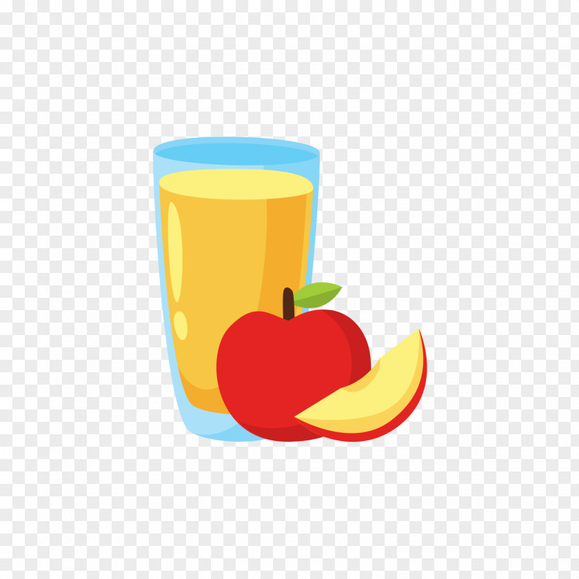 Yellow Apple Drink Juice Fruit PNG
