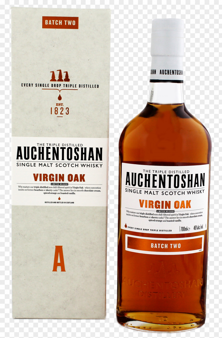 Batch 2 Single Malt WhiskyWhiskey Liqueur Whiskey Scotch Whisky Auchentoshan Distillery Virgin Oak PNG