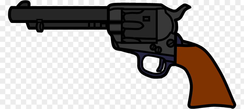 Cartoon Cowboy Gun Revolver Colt Single Action Army Trigger Firearm Weapon PNG