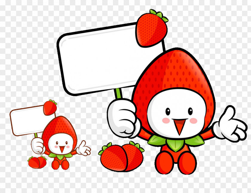 Cartoon Strawberry Fruit Plate Decorative Buckle-free Publicity Material Juice PNG