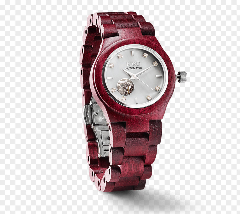 Coração Automatic Watch Jord Fashion Strap PNG