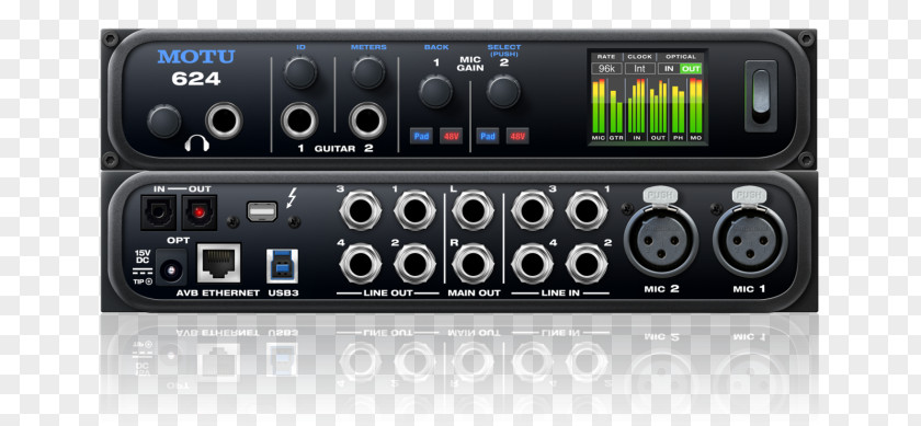 Motu MOTU 624 Mark Of The Unicorn Audio Thunderbolt Interface PNG