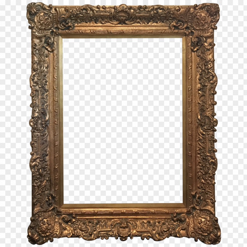 Wood Frame 18th Century Picture Frames Rococo Landscape Painting PNG