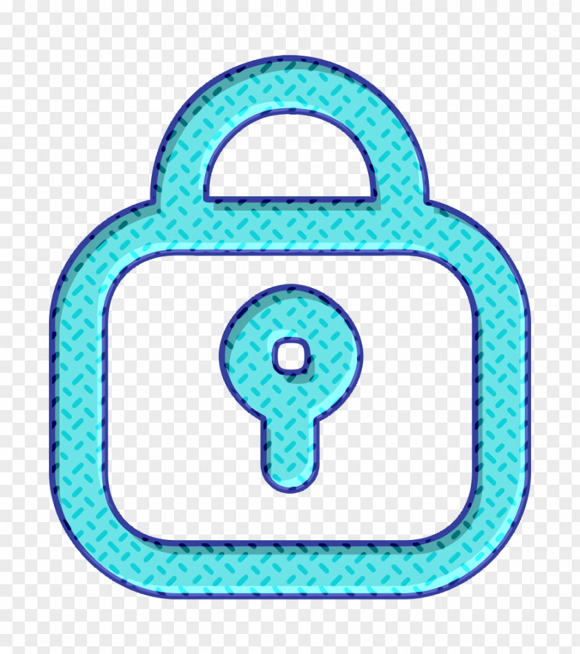 Aqua Turquoise Home Icon Lock Outline PNG