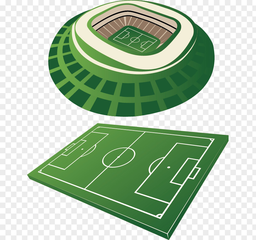 Green Football Field Pitch PNG
