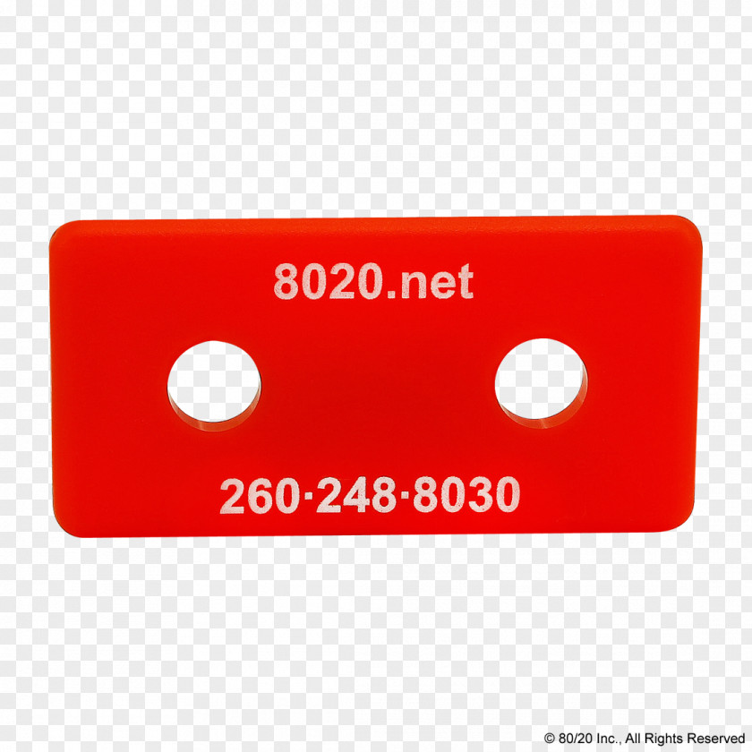 Red 80/20 Rectangle PNG