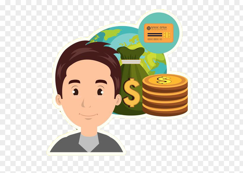 Business Man Coin Money Photography Illustration PNG