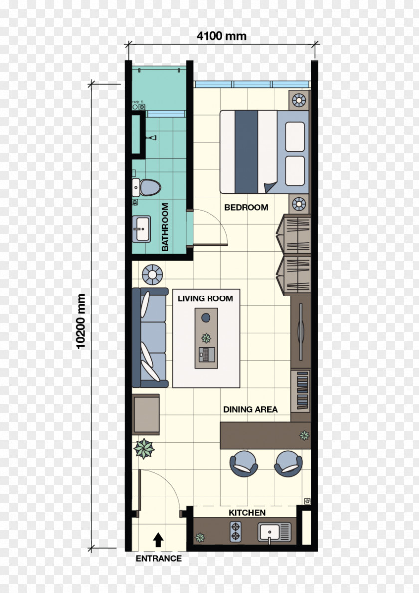 Core SoHo Suites @ KIP Sentral House Megah Villa Apartments Floor Plan Deventer PNG
