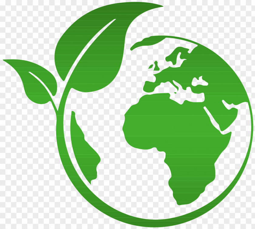 Emblem Globe Green Leaf World Logo Clip Art PNG