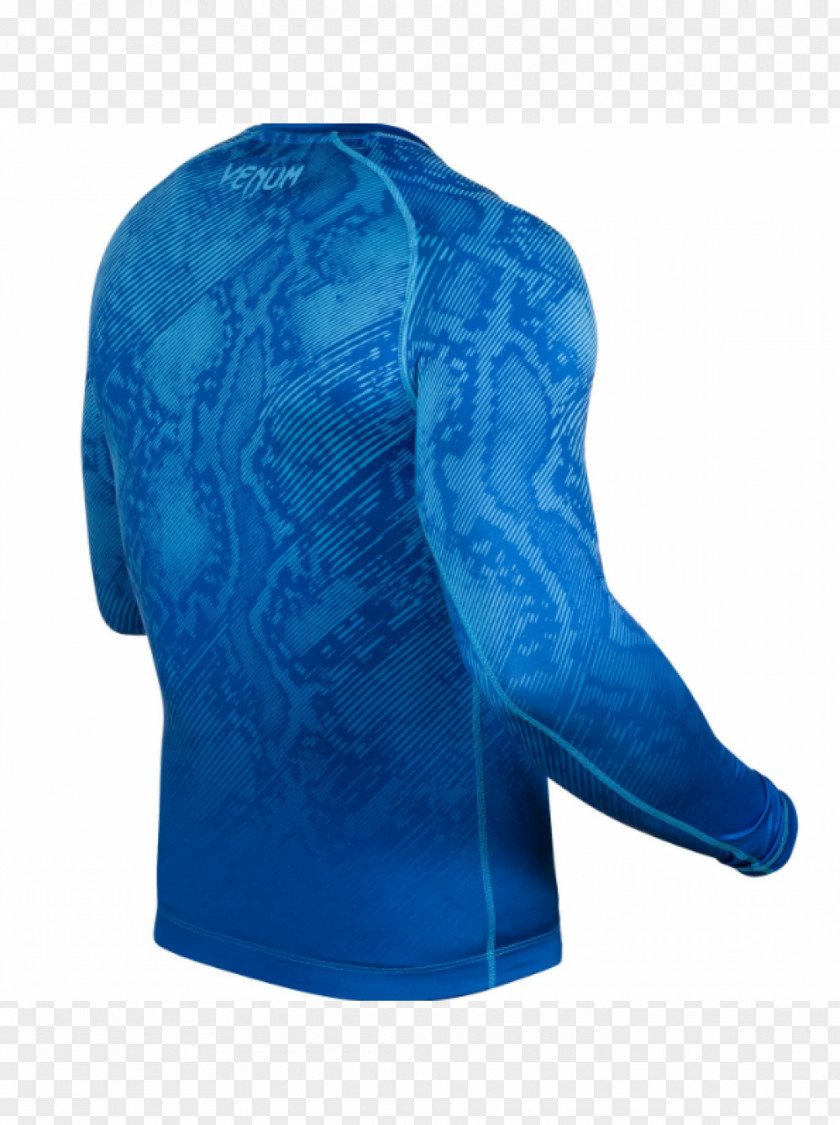 Long Sleeve Venum T-shirt Blue Martial Arts PNG