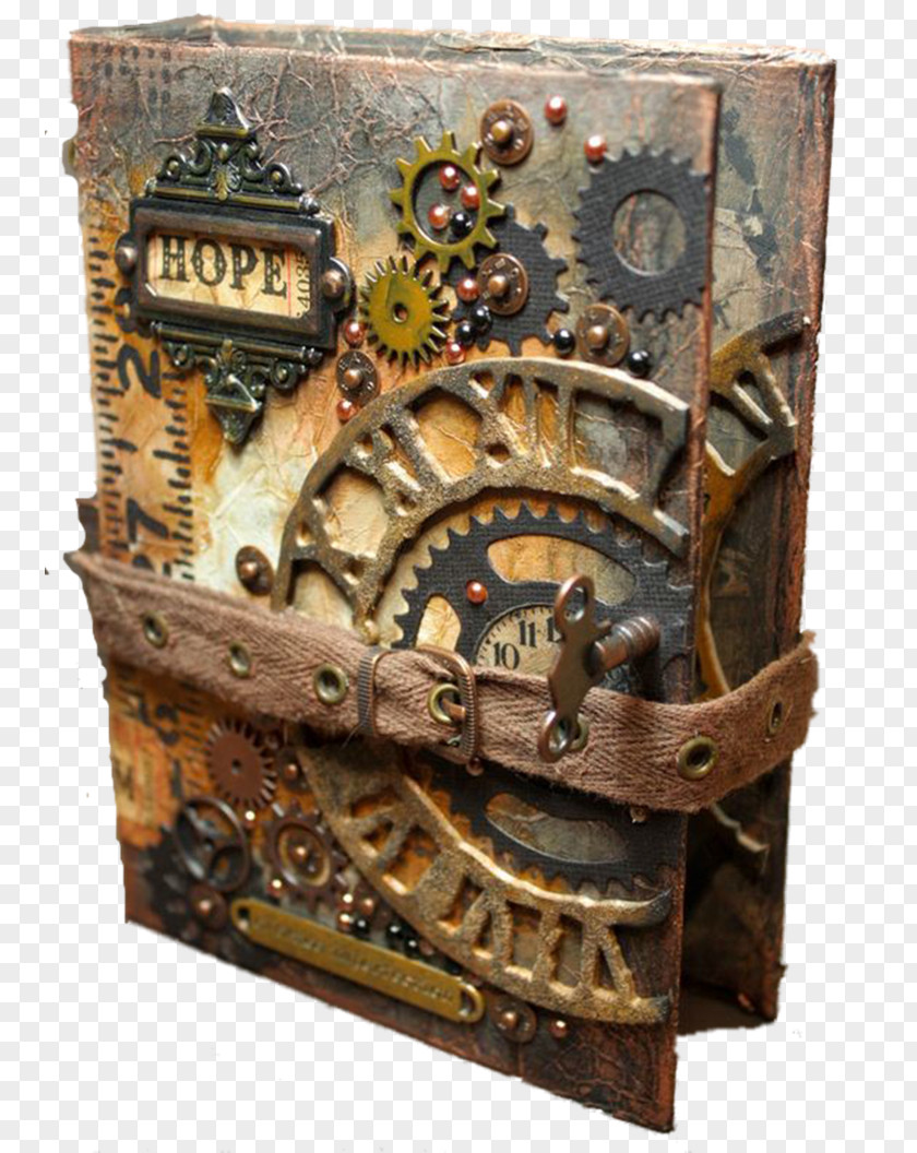 Steampunk Gear Scrapbooking Paperback PNG