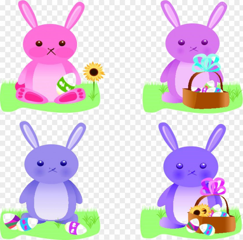 Cartoon Rabbit Easter Bunny Drawing PNG