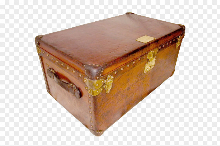 Leather Trunk Louis Vuitton Box Travel Paris PNG